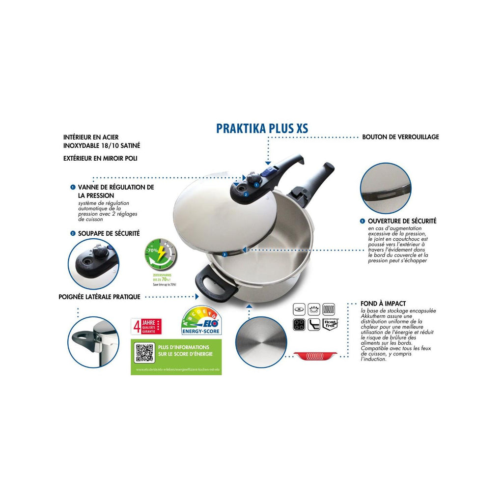 Autocuiseur Elo Praktika - Noir/Inox