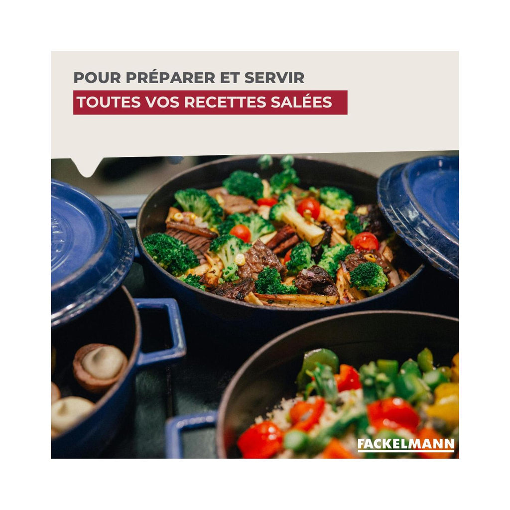 Ensemble De 9 Ustensiles De Cuisine Inox Fackelmann Ovale - Gris