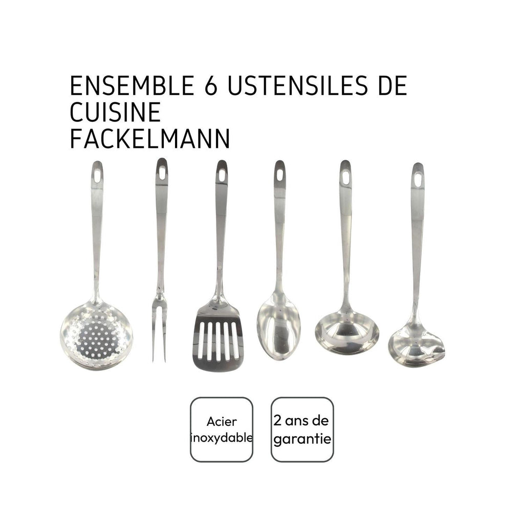 Juego De Utensilios De Cocina 6 Piezas Acero Inoxidable Fackelmann Oxford - Acero Inoxidable