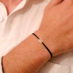 Bracelet B - Plaqué Argent - Noir