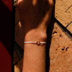 Bracelet C - Plaqué Argent - Noir
