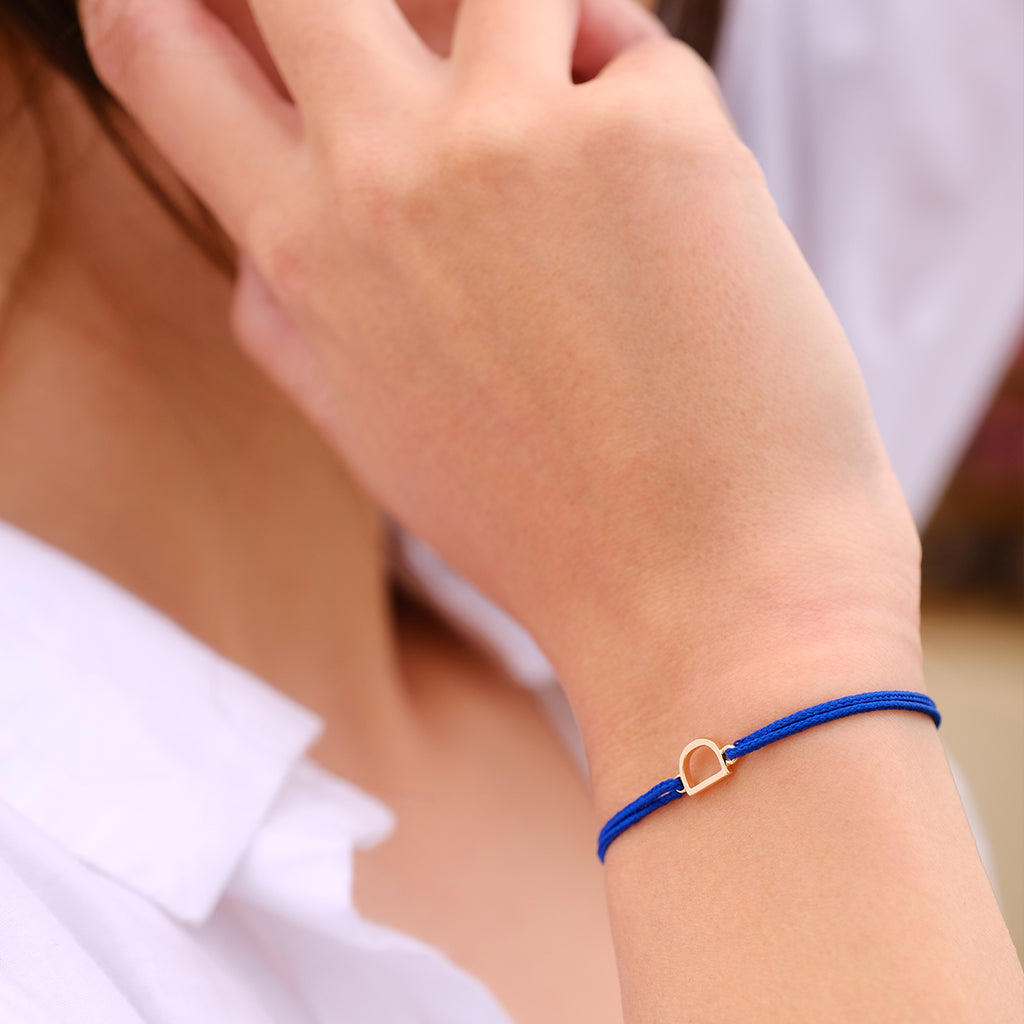 Bracelet D - Plaqué Argent - Noir