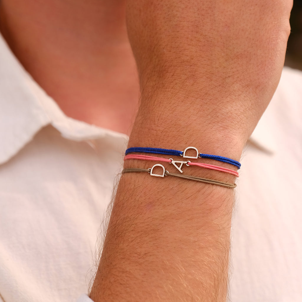 Bracelet D - Plaqué Argent - Noir