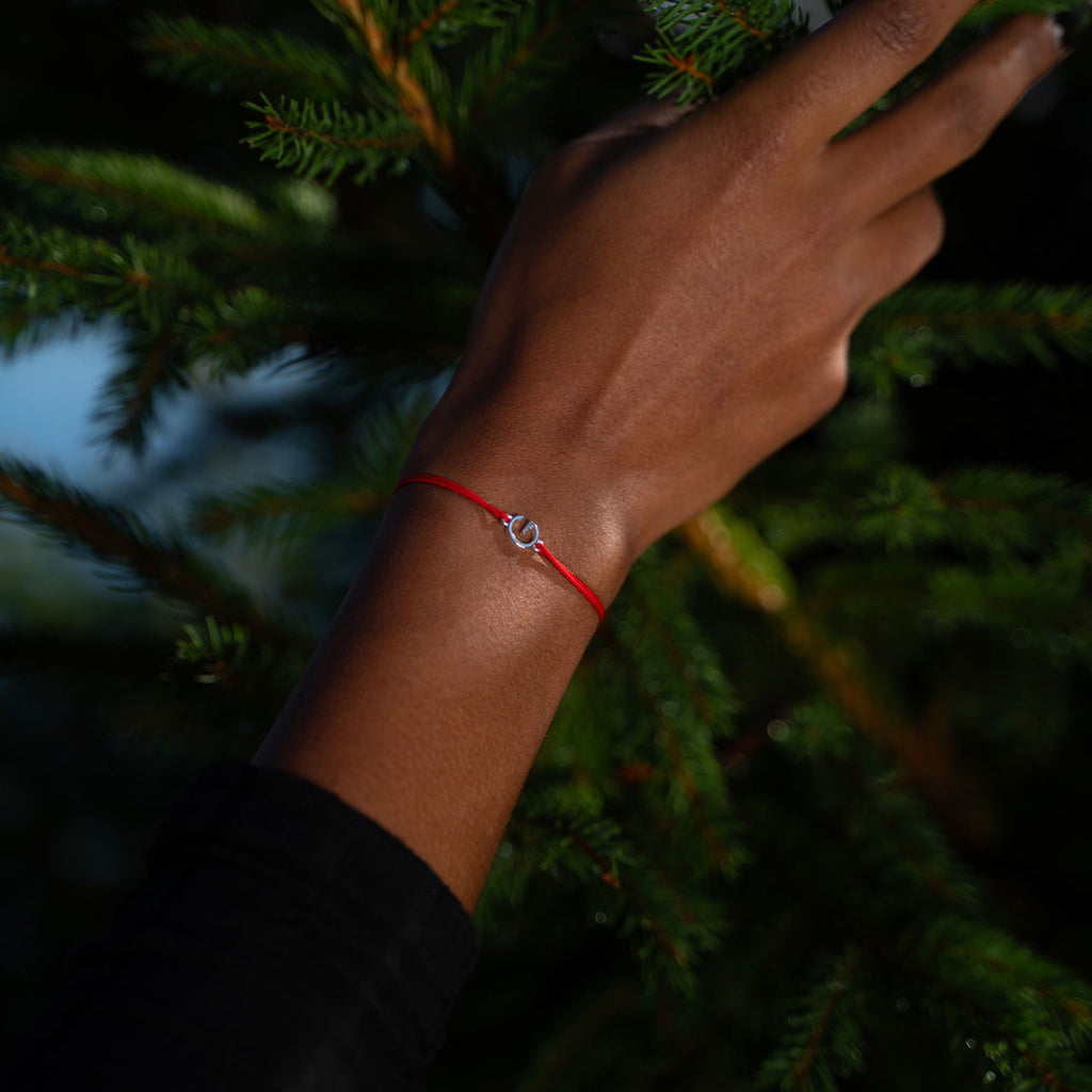 Pulsera G - Chapada en plata - Negro