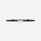 Pulsera O - Bañada en Plata - Negro