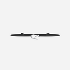 Bracelet R - Plaqué Argent - Noir