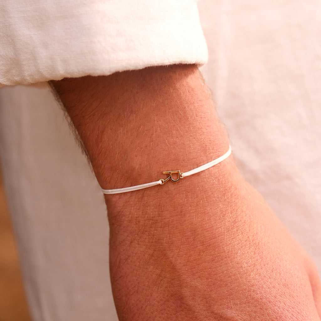 Bracelet R - Plaqué Argent - Noir