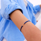 Pulsera S - Bañada en Plata - Negro