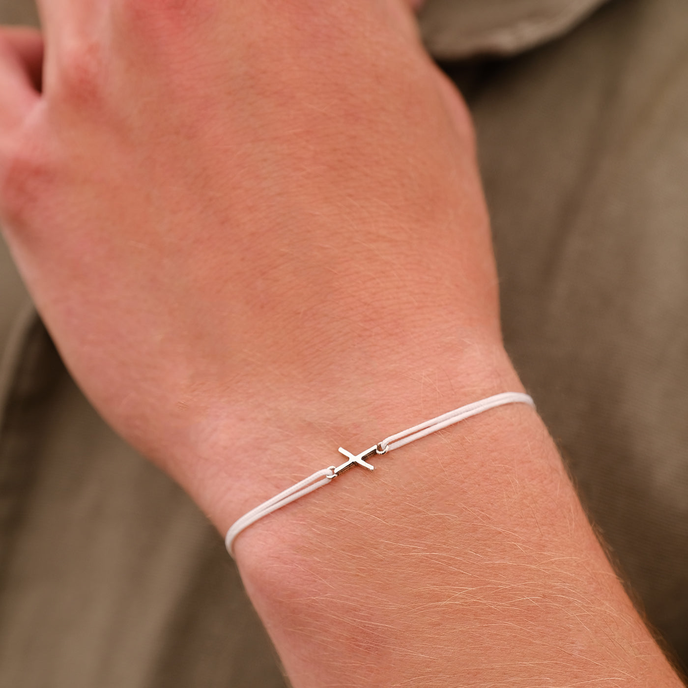 Pulsera X - Chapada en plata - Negro