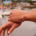 Pulsera Z - Bañada en plata - Negro