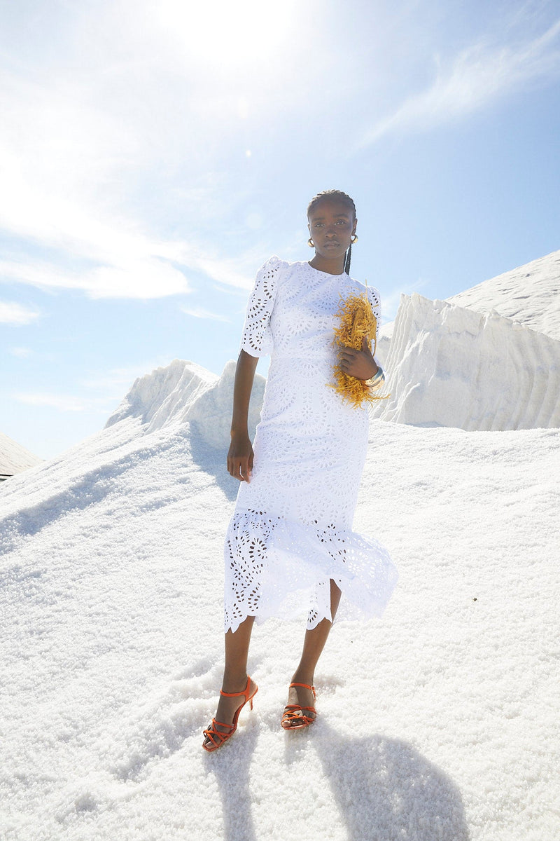 Robe Leyre Découpé Écru