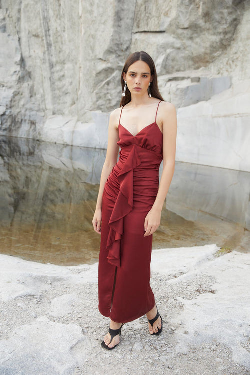 Robe Virt Satin Sienne
