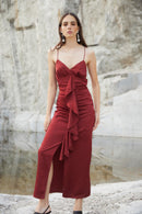 Robe Virt Satin Sienne