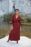 Robe Fernanda Satin Sienne