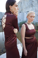 Top Triana Satin Marron