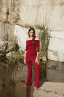 Pantalon Sixties Maille Griotte