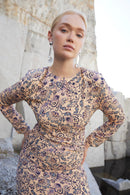 Robe Beky Fleuri Iris Beige