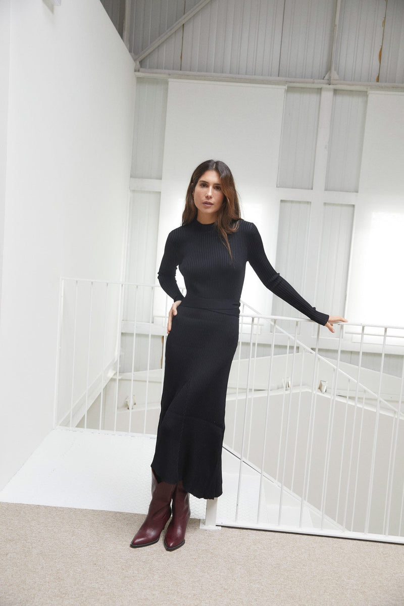 Robe Sofia Maille Noir