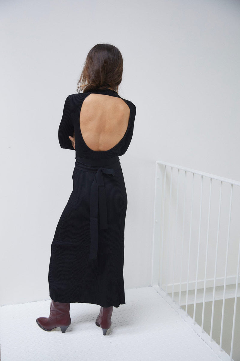 Robe Sofia Maille Noir