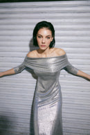Robe Gilda Maille Argenté