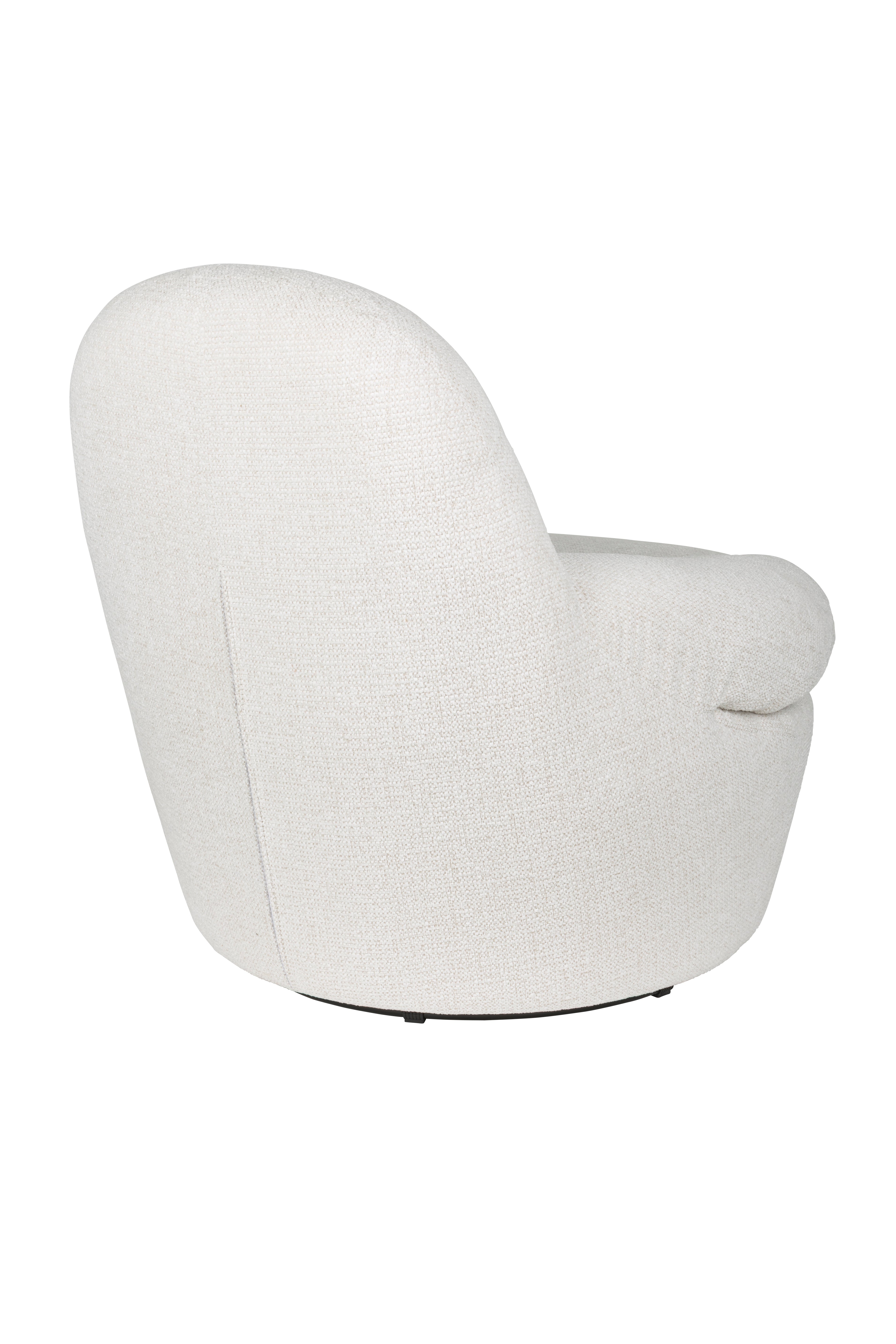 Velvoro - Fauteuil Lounge - Polyester - Blanc Cassé