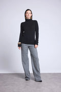 Pull Col Roule Iris - Noir - Femme