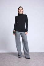 Pull Col Roule Iris - Noir - Femme