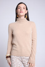 Pull Col Roule Iris - Beige Creme - Femme