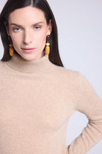 Pull Col Roule Iris - Beige Creme - Femme