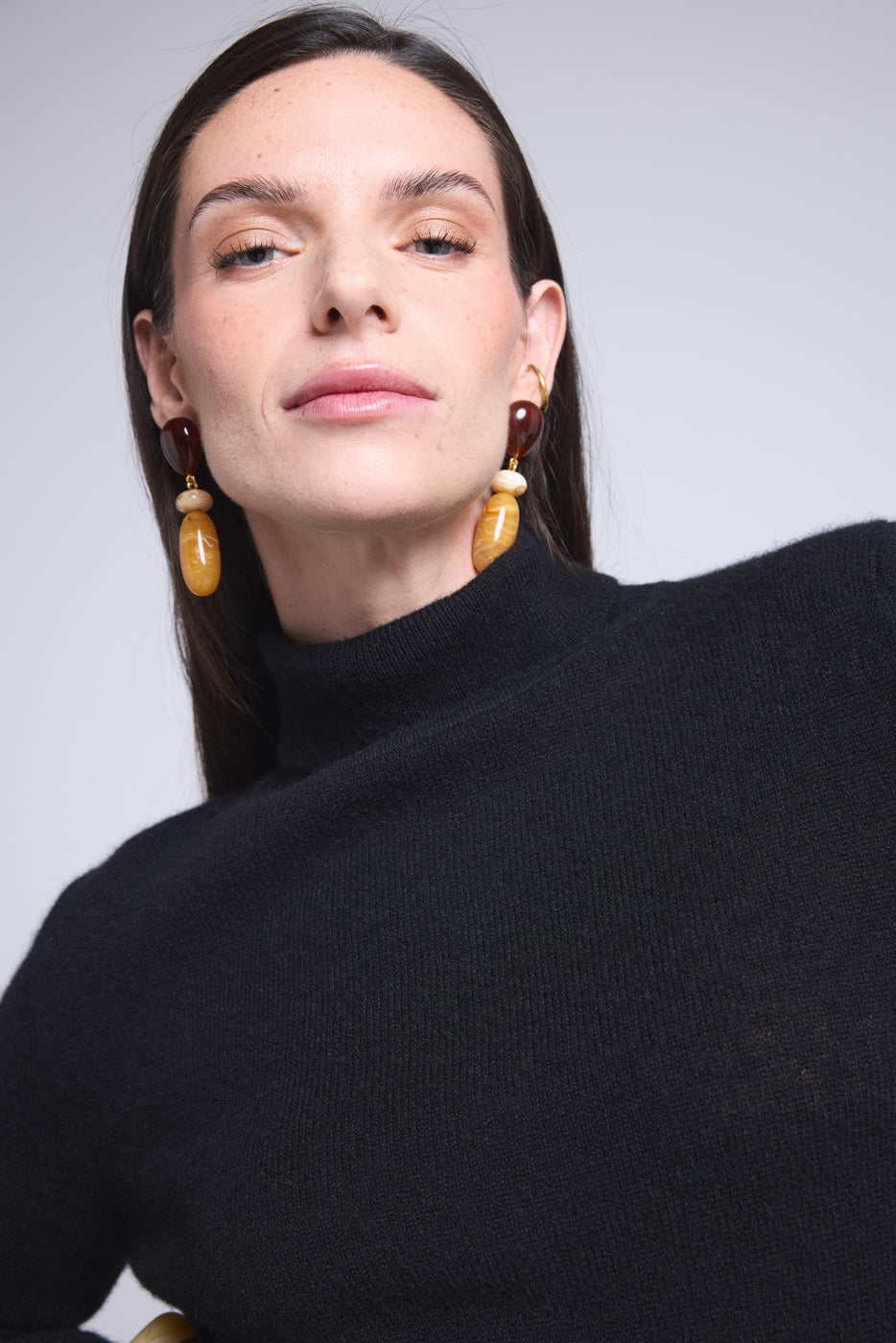 Jersey Cuello Vuelto Iris - Negro - Mujer