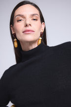 Pull Col Roule Iris - Noir - Femme