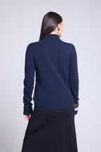 Jersey de cuello alto Iris - Azul marino - Mujer