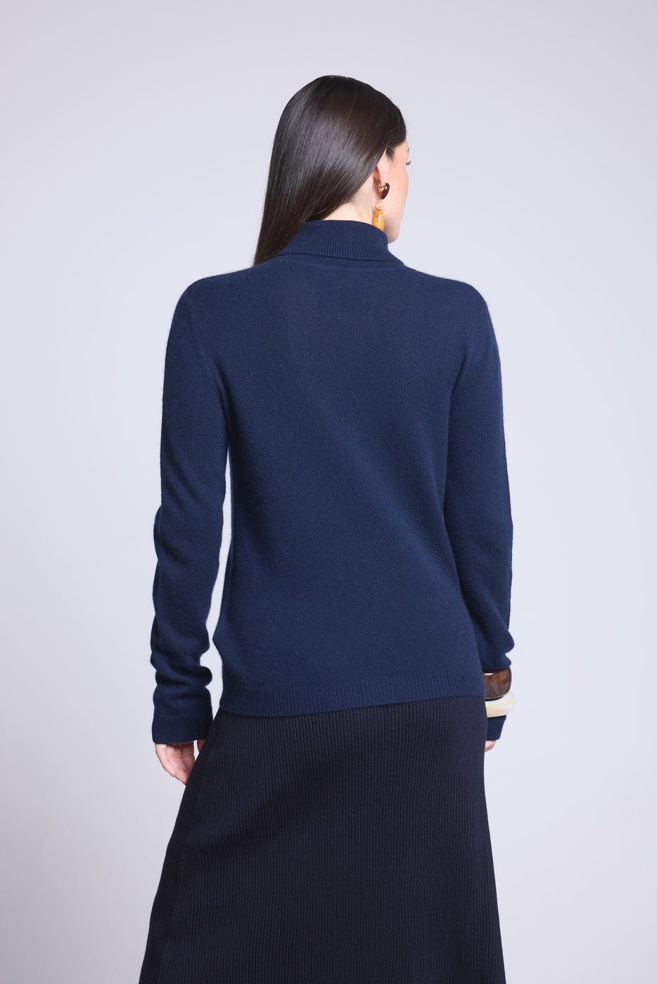 Jersey de cuello alto Iris - Azul marino - Mujer