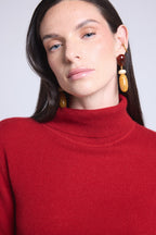 Pull Col Roule Iris - Rouge Bordeau - Femme