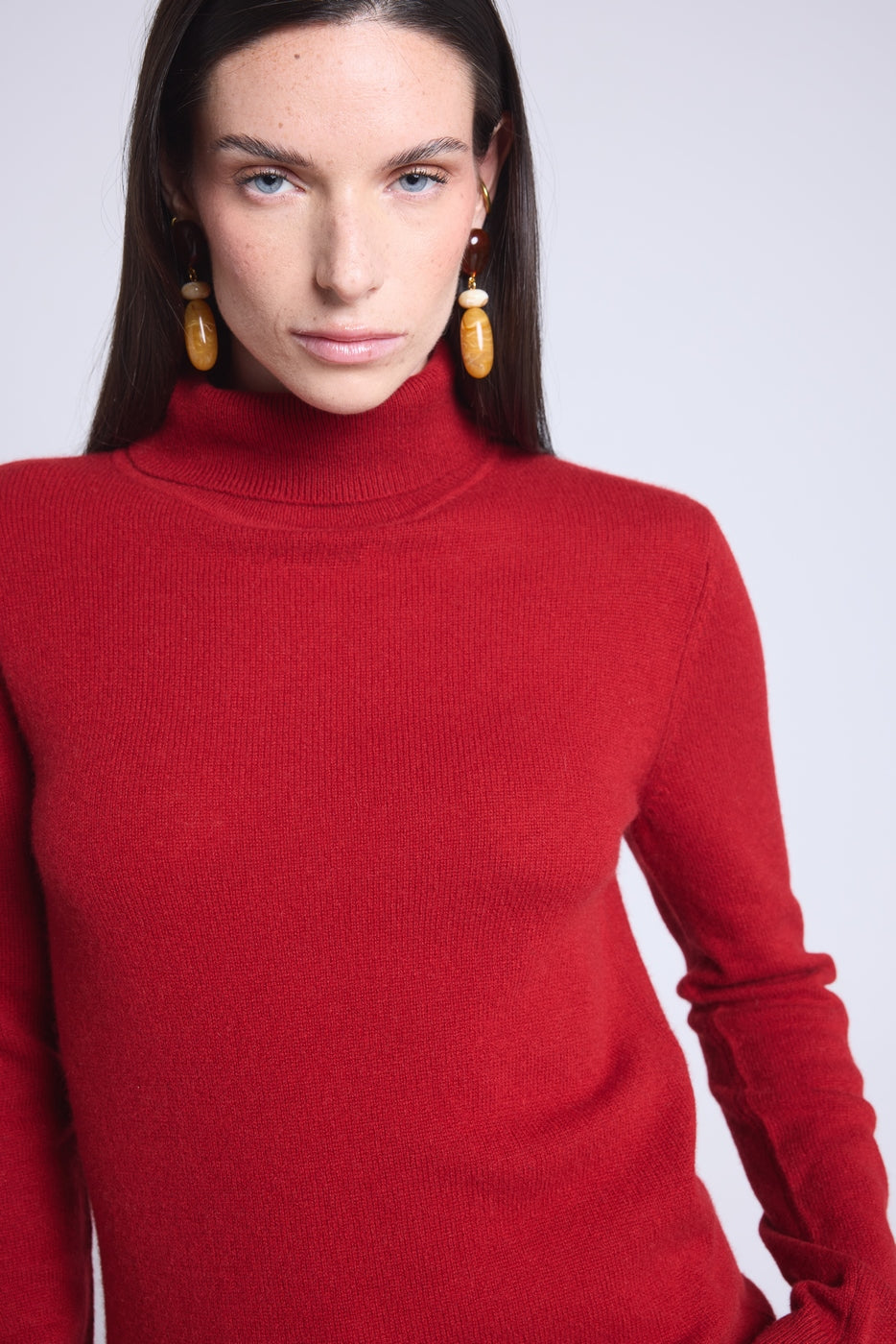 Pull Col Roule Iris - Rouge Bordeau - Femme