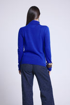 Pull Col Roule Iris - Bleu Roi - Femme