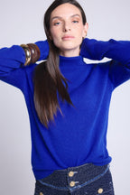 Pull Col Roule Iris - Bleu Roi - Femme