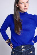 Pull Col Roule Iris - Bleu Roi - Femme