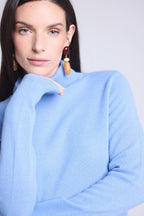 Pull Col Roule Iris - Bleu Ciel - Femme