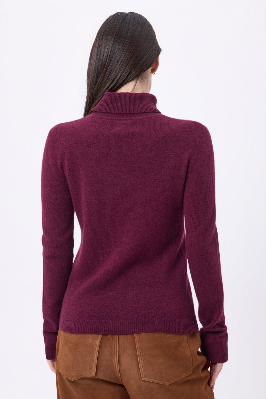 Pull Col Roule Iris - Lie-De-Vin - Femme