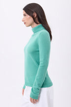 Iris Roll-Neck Jumper - Pastel Green - Women