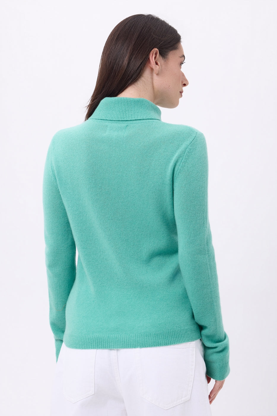 Iris Roll-Neck Jumper - Pastel Green - Women