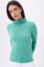 Iris Roll-Neck Jumper - Pastel Green - Women