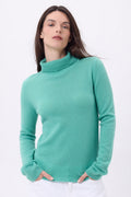 Iris Roll-Neck Jumper - Pastel Green - Women