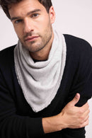 Echarpe Carrée Franges Unisexe Irma - Gris Clair