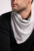 Echarpe Carrée Franges Unisexe Irma - Gris Clair