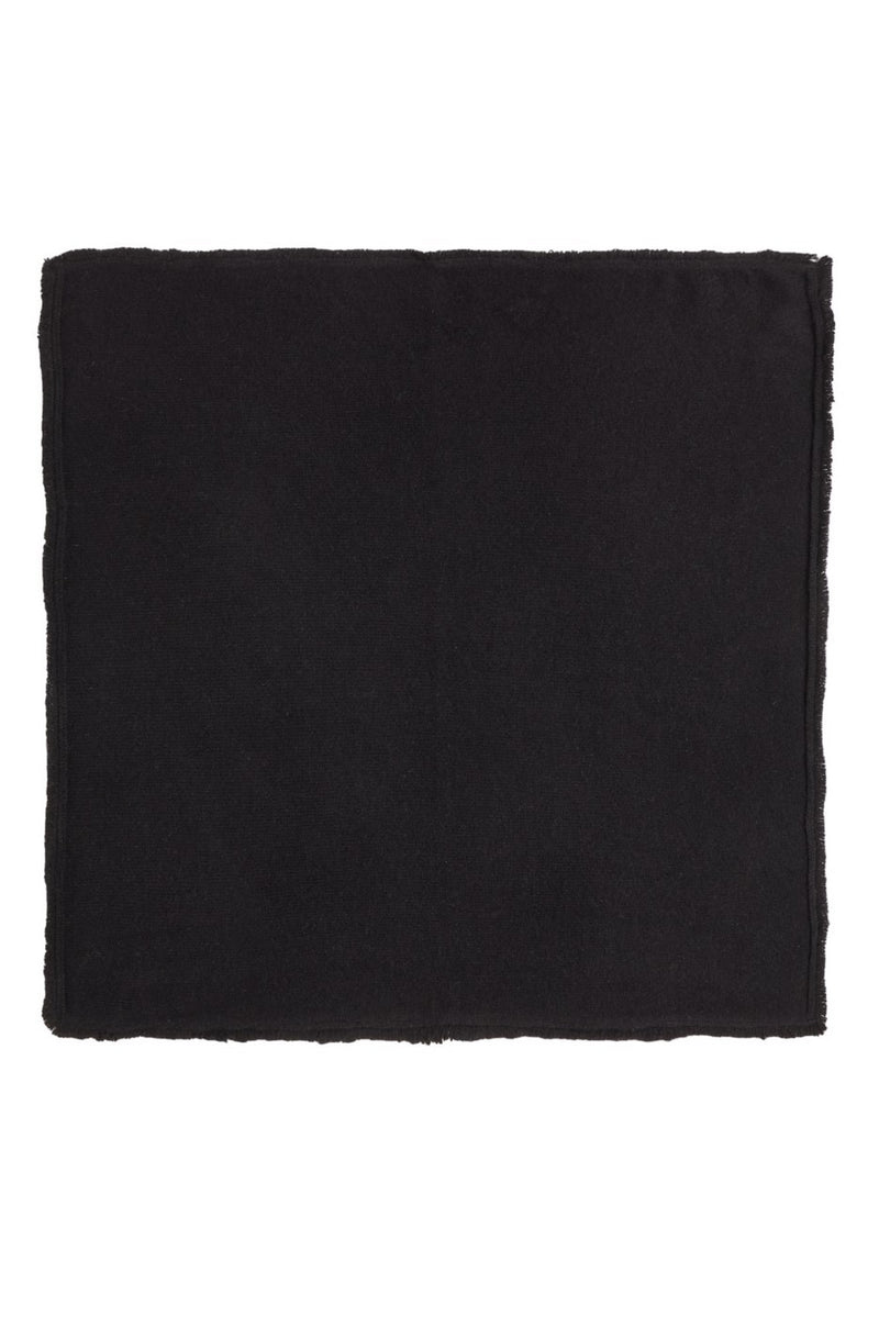 Echarpe Carrée Franges Unisexe Irma - Noir