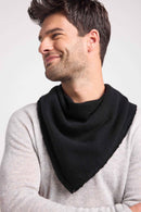 Echarpe Carrée Franges Unisexe Irma - Noir