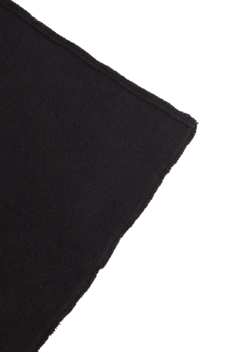 Echarpe Carrée Franges Unisexe Irma - Noir