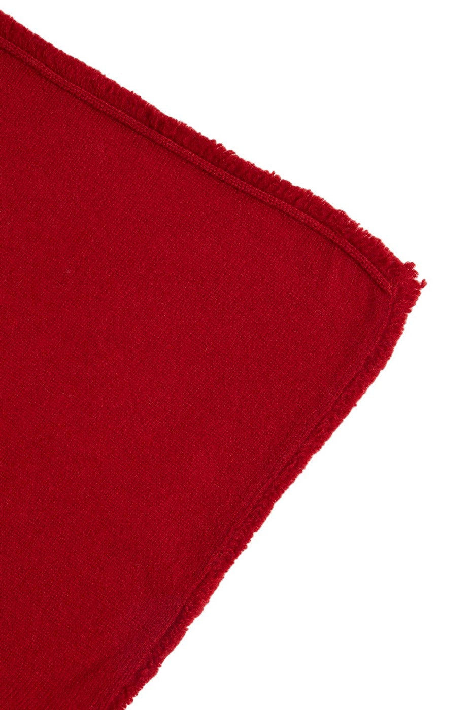 Irma Unisex Fringed Square Cashmere Scarf - Burgundy Red